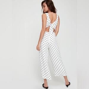 Aritzia Wilfred Polka Dot Ecoulement Jumpsuit